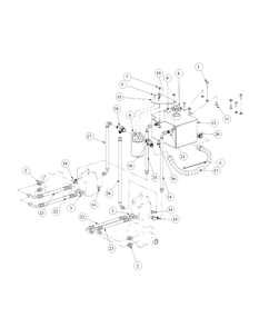 Hydro Pump Assembly Diagram and Parts List for M60-KH 53AB5BAX150-25-HP Cub Cadet Lawn Tractor